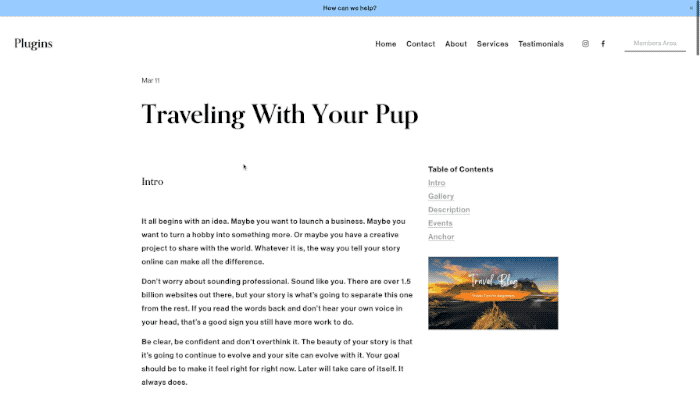 Sticky Blocks In Classic Editor - Squarespace Templates
