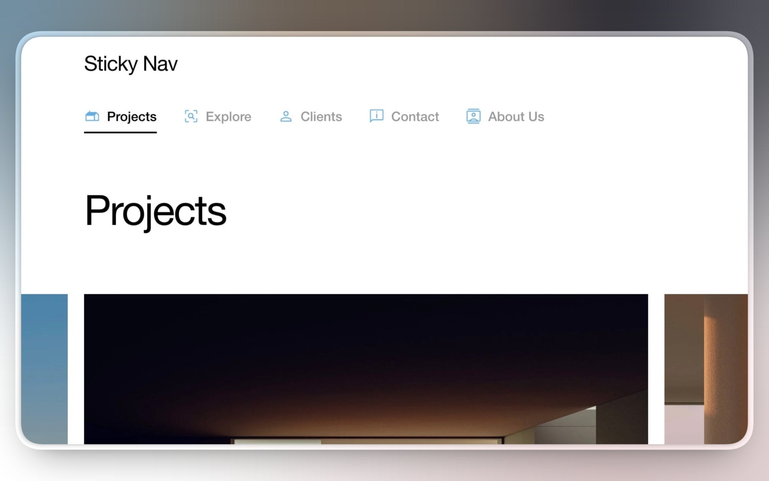 Sticky Second Navigation