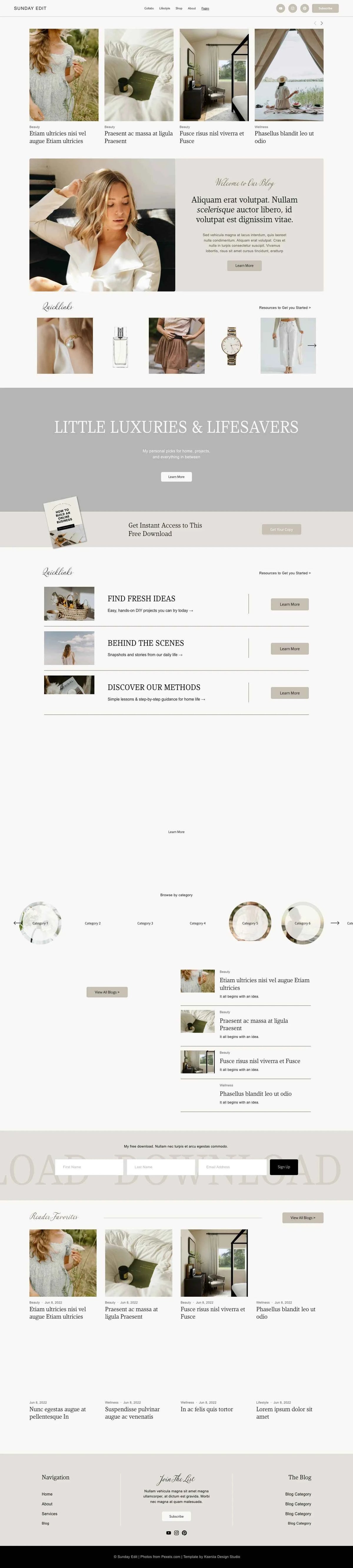 Sunday Edit – Squarespace Entertainment & Media on SquareLocator