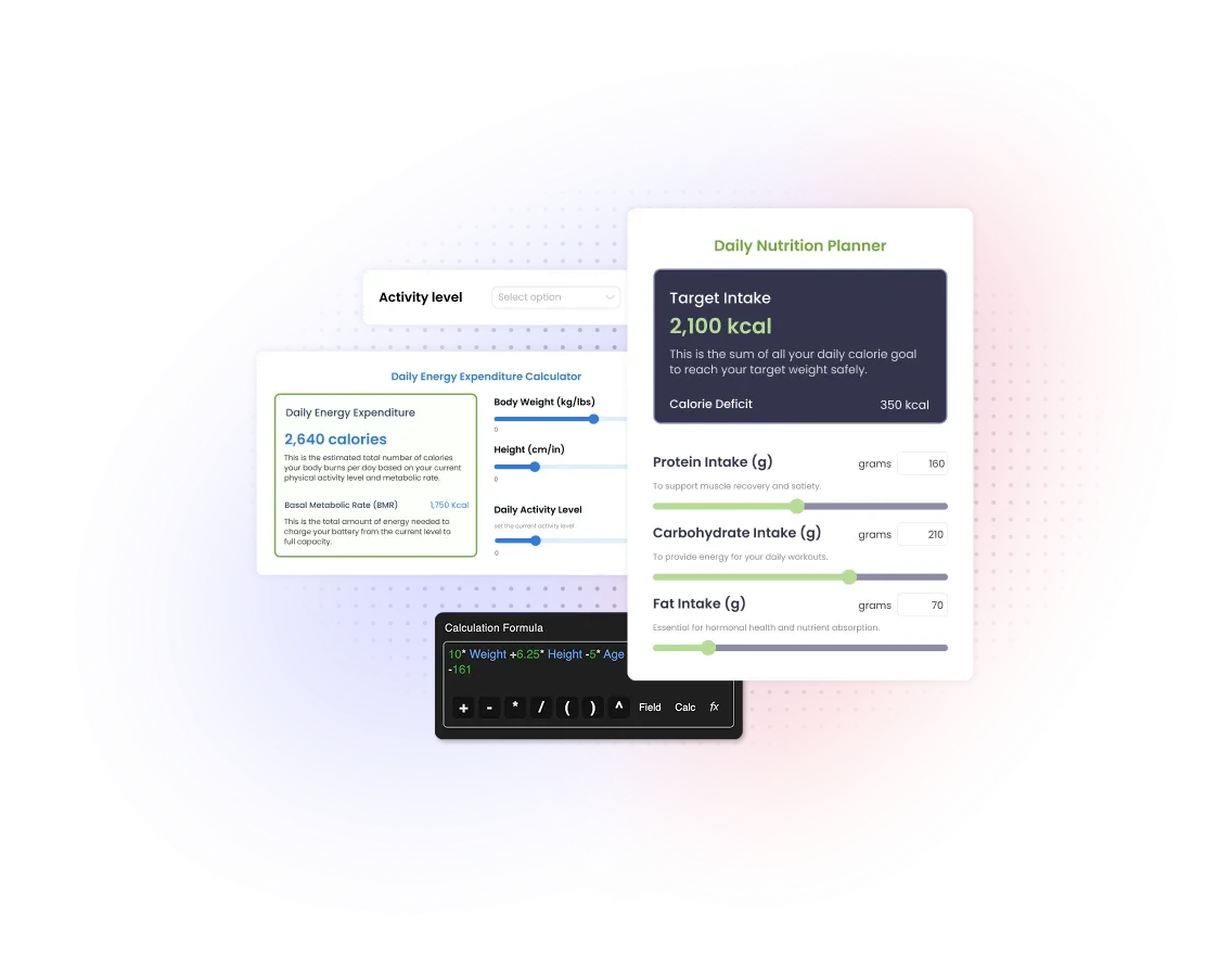 TDEE Calculator Widget