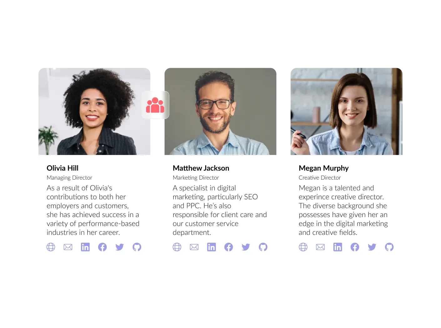 Team Member List Widget