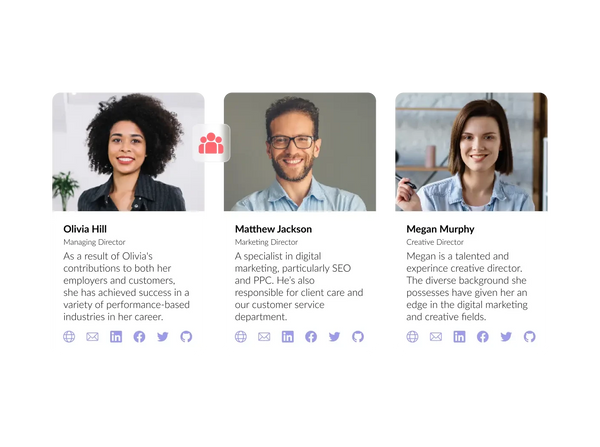 Team Member List Widget – Squarespace UI Components on SquareLocator