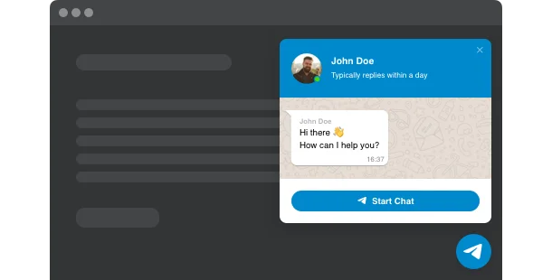 Telegram Chat – Squarespace UI Components on SquareLocator