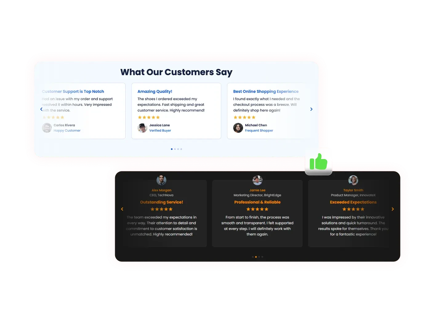 Testimonials Slider Widget