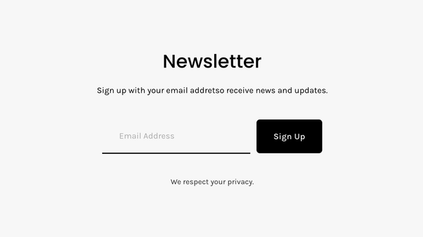 Underline Style #01 (Newsletter Block) – Squarespace Theming & Styling on SquareLocator