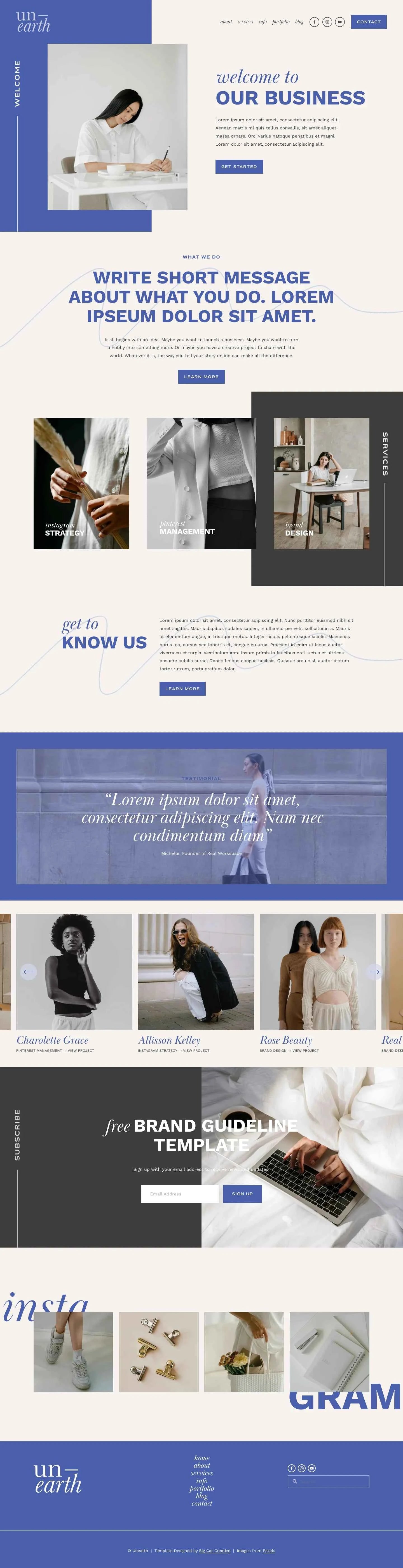 Unearth Squarespace 7.1 Template