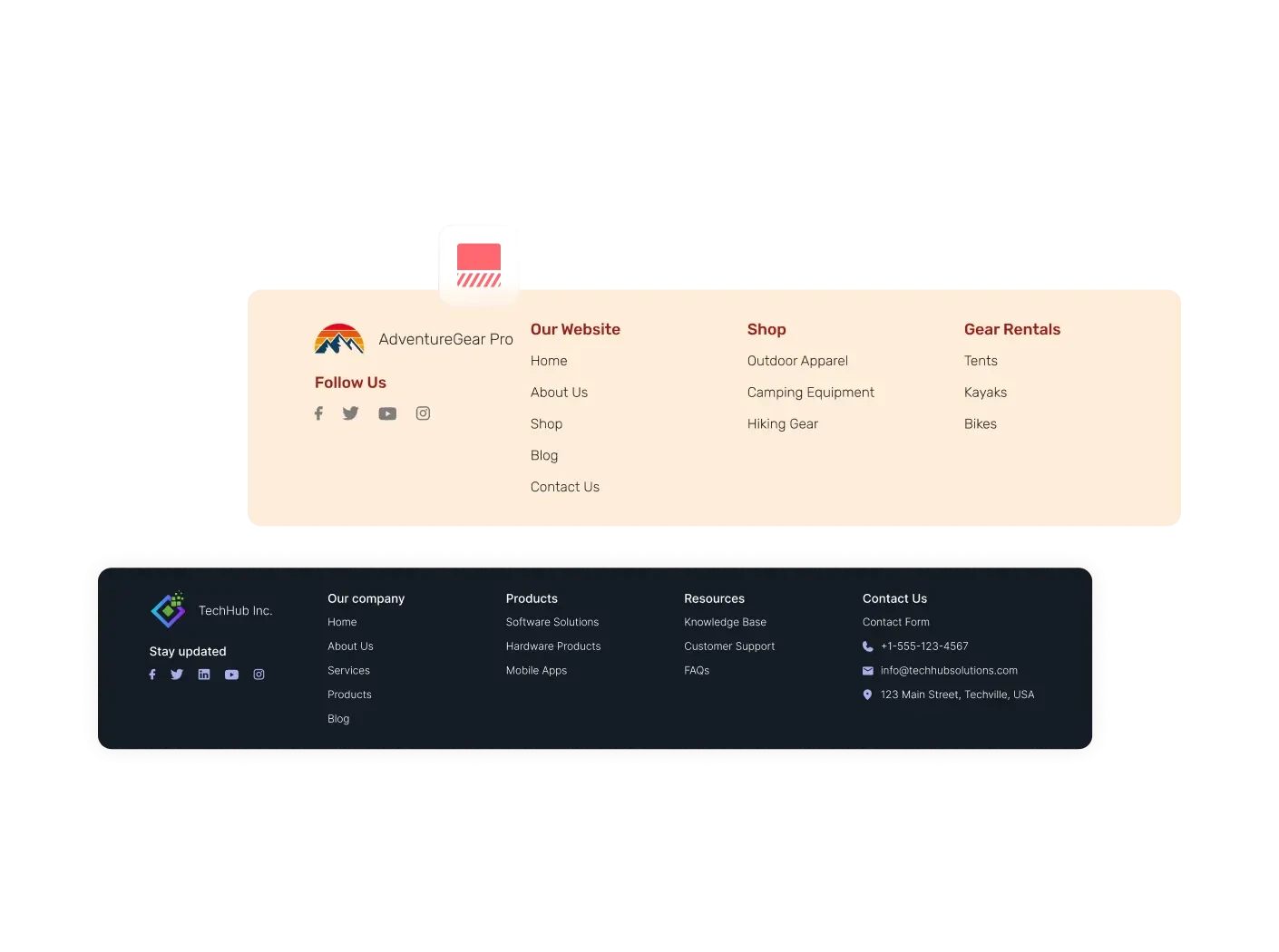 Universal Mega Footer Widget