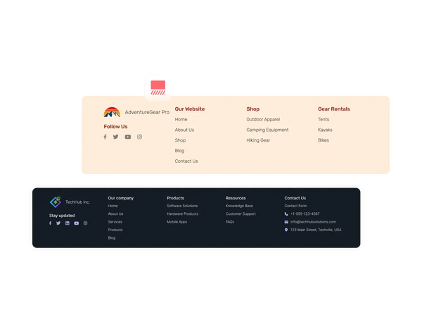 Universal Mega Footer Widget – Squarespace UI Components on SquareLocator