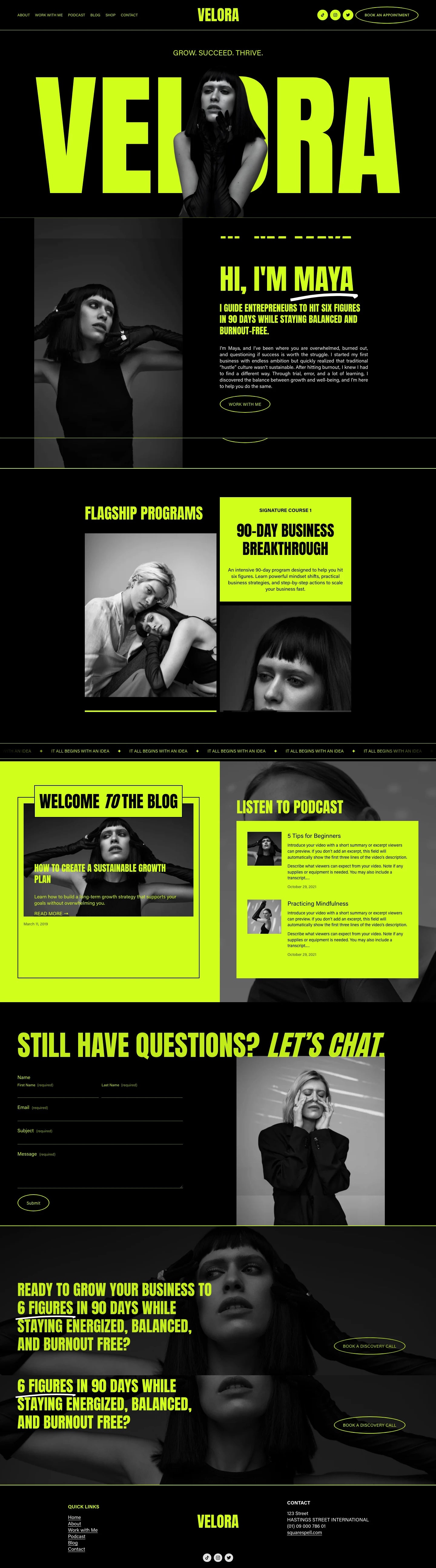 Velora – Squarespace Education on SquareLocator