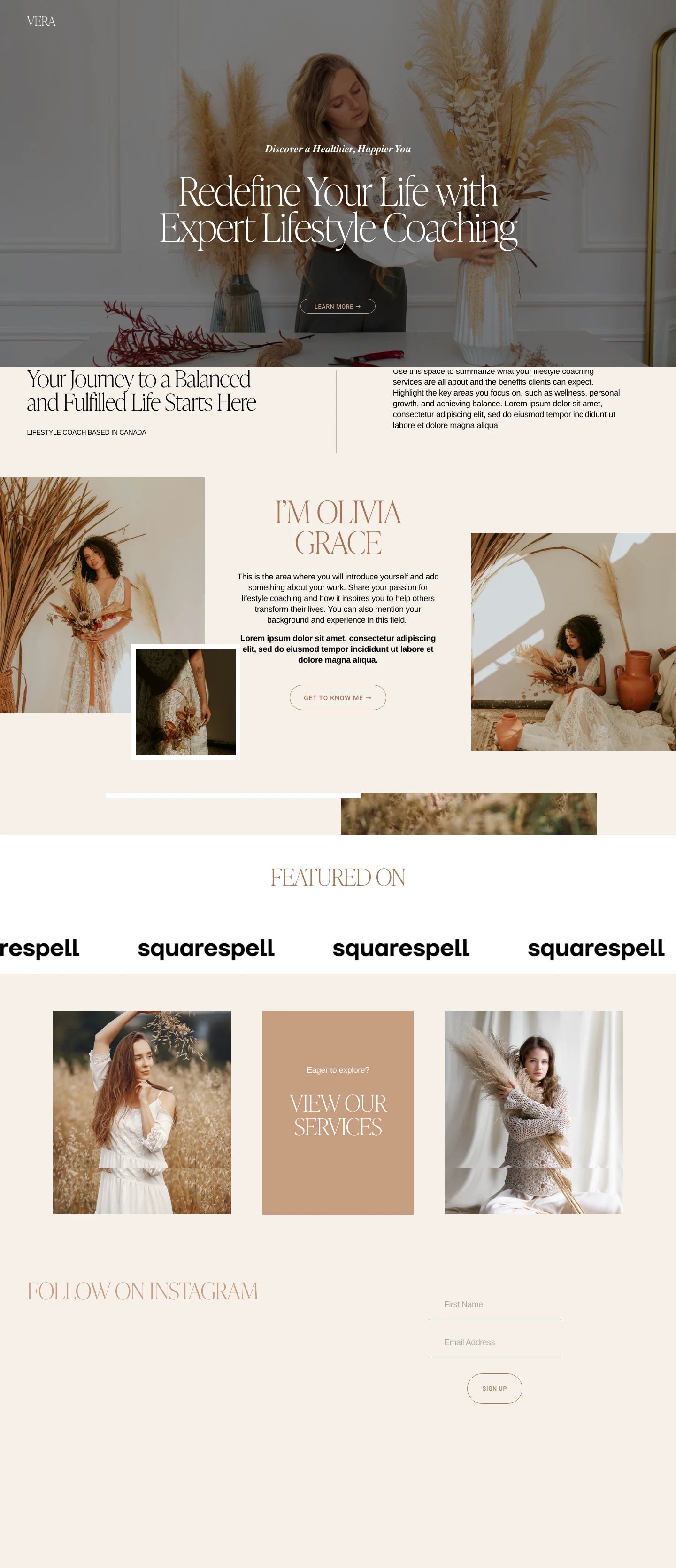 Vera – Squarespace Fitness & Wellness on SquareLocator