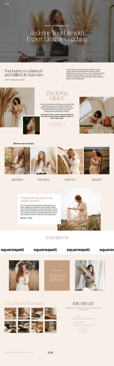 Vera – Squarespace Fitness & Wellness on SquareLocator