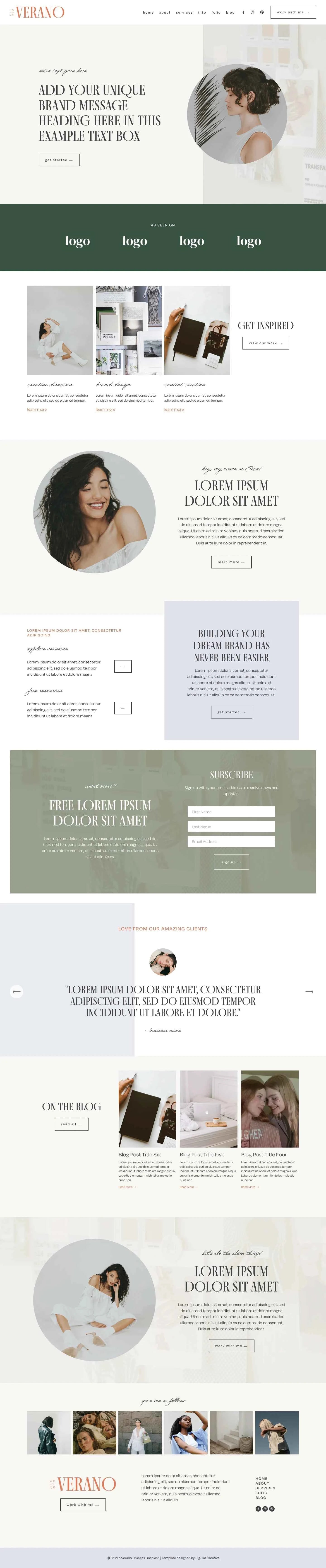 Verano Squarespace 7.1 Template