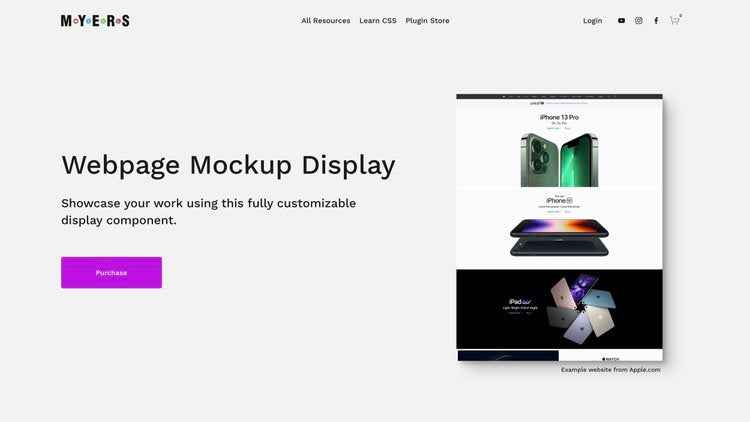 Webpage Mockup Display