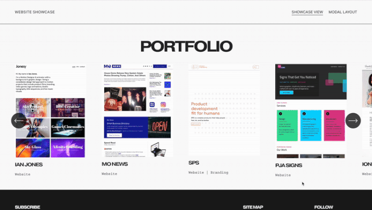 Website Showcase - Squarespace Templates
