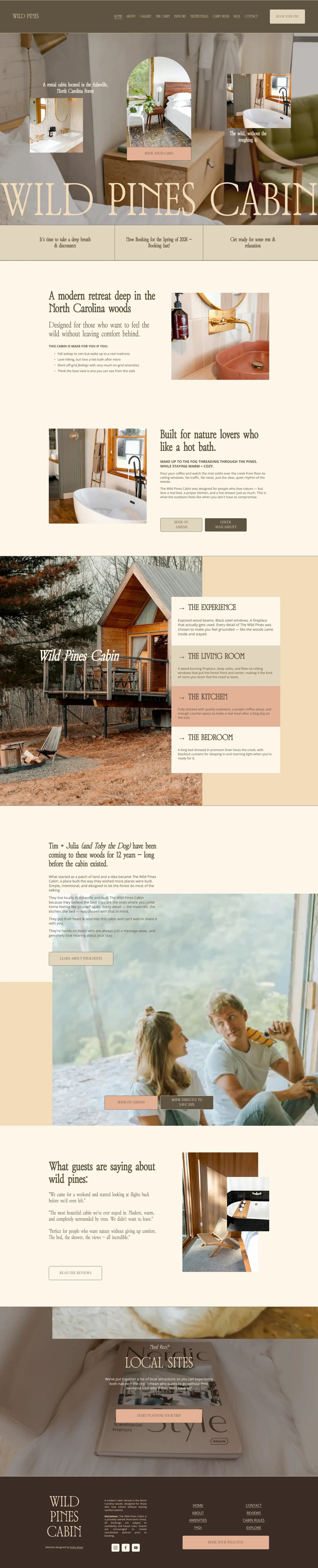 Wild Pines Squarespace template by Emily Ames