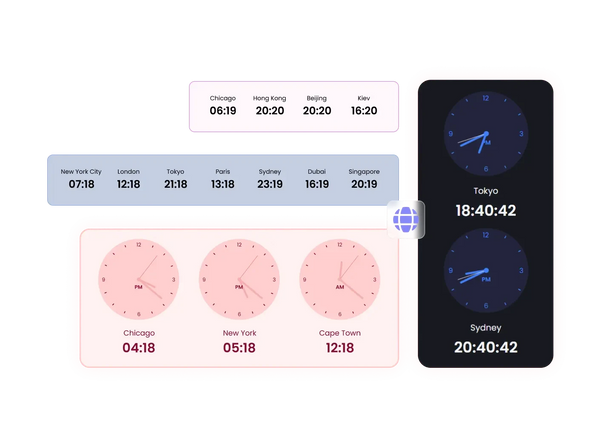 World Clock Widget – Squarespace UI Components on SquareLocator