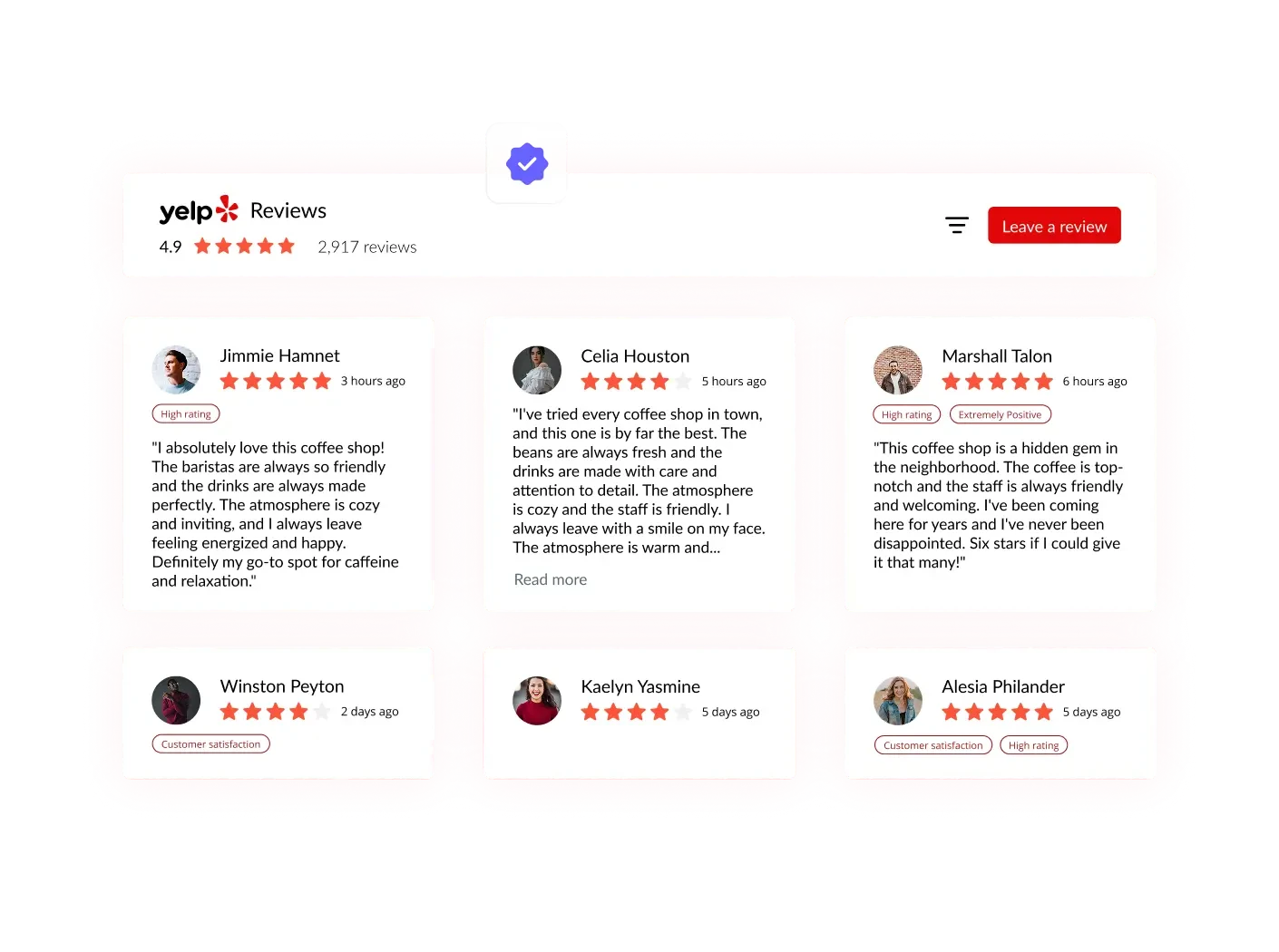 Yelp Reviews Widget