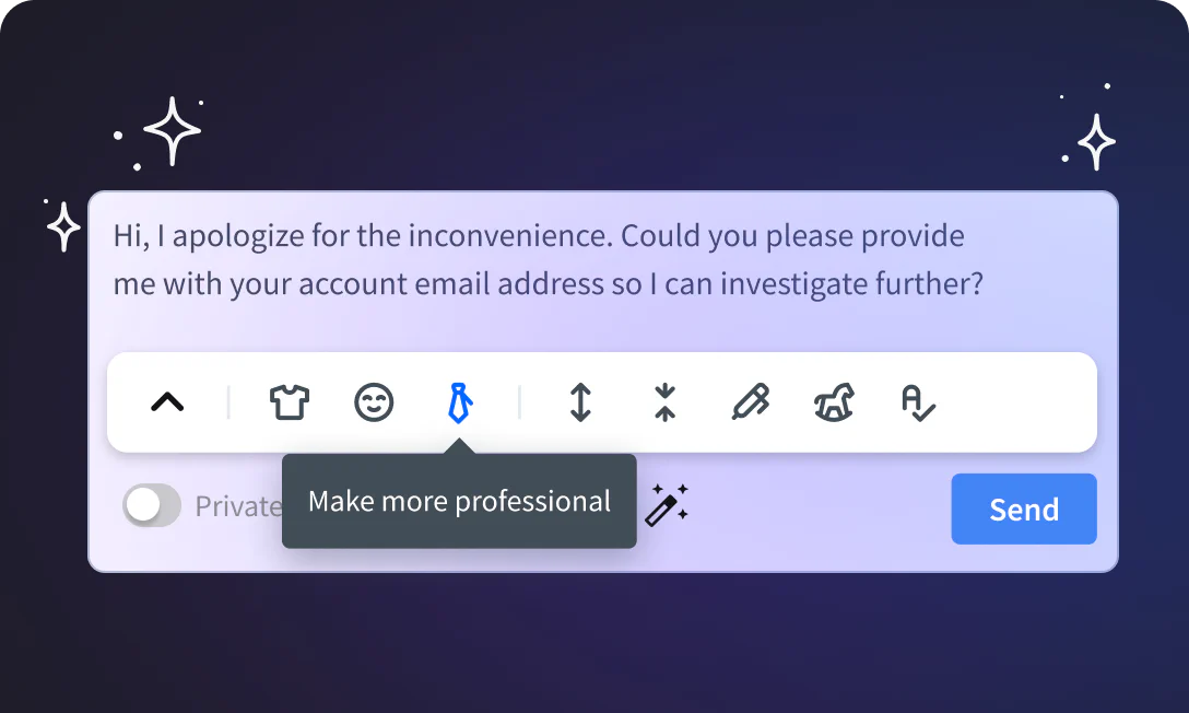 Livechat ai features for agents