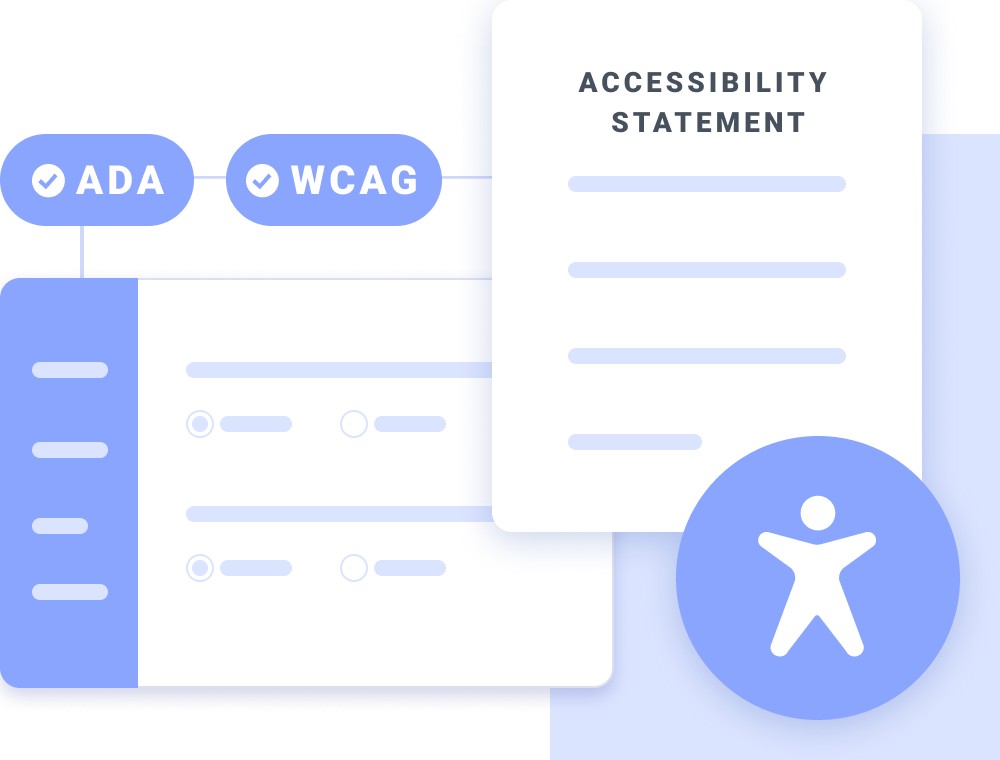 Termly accessibility statement generator with ada and wcag badges