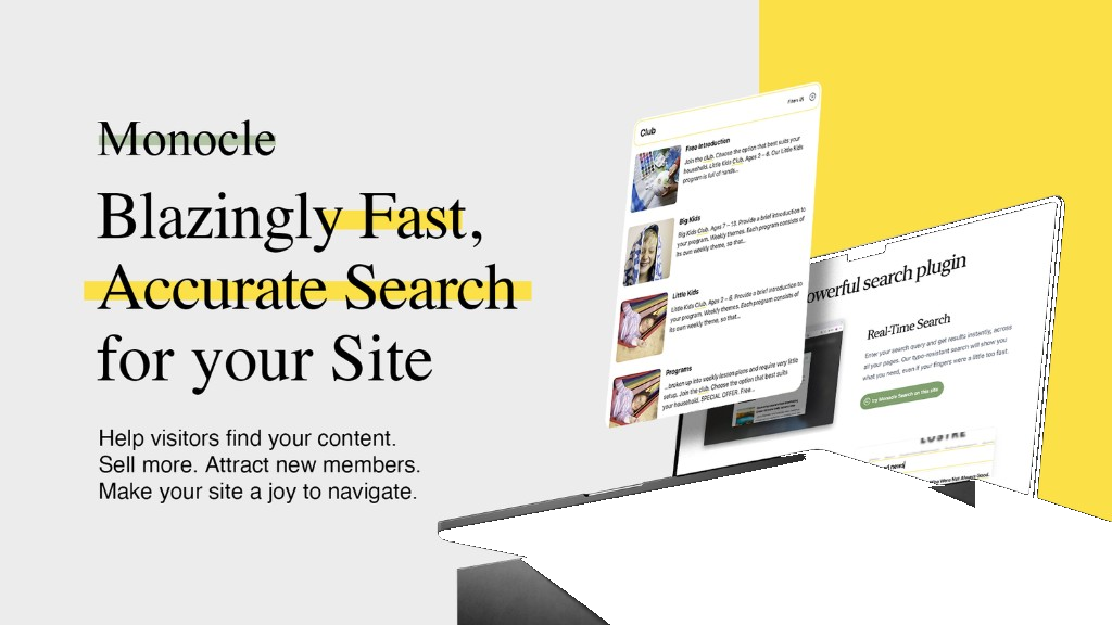 Monocle Search: Supercharged Site Search for Squarespace